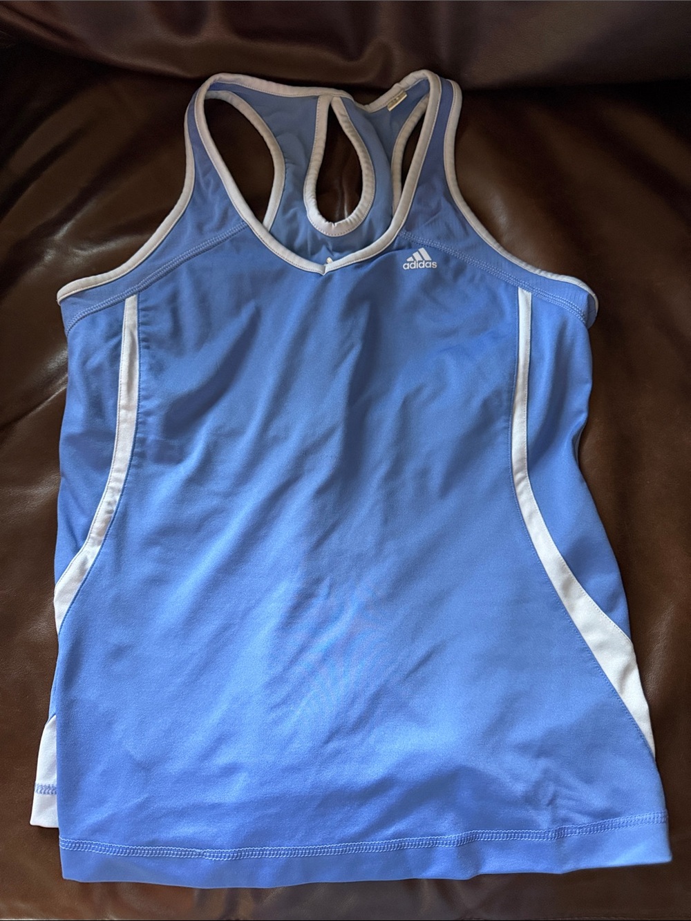 Adidas Athletic Workout T Back Tank Light Blue